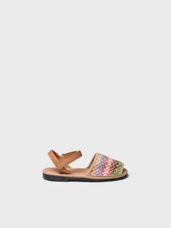 COVA-NZ - Children's abarcas in multicoloured fabric with velcro closure