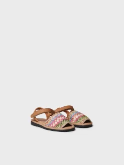 COVA-NZ - Children's abarcas in multicoloured fabric with velcro closure
