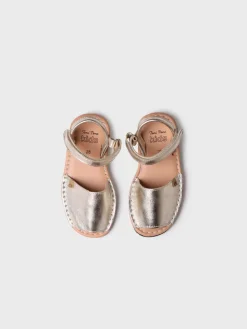 COVA-P - Girl's golden menorquine sandal