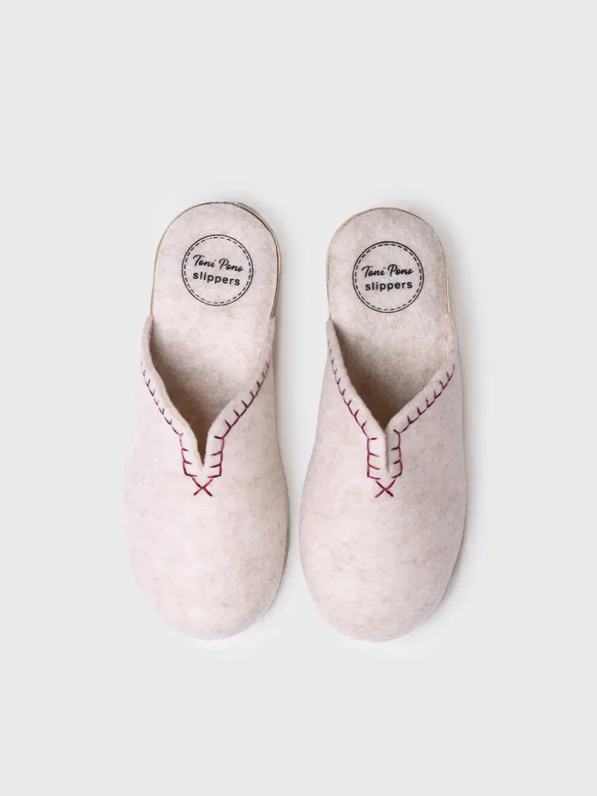 CUNIT-FR - Women's clog-style shoe made from recycled felt