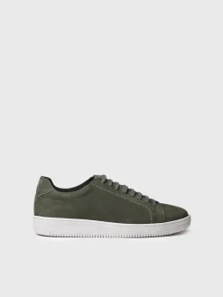 DALMAU - Men's nubuck leather trainer with laces