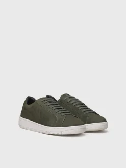 DALMAU - Men's nubuck leather trainer with laces