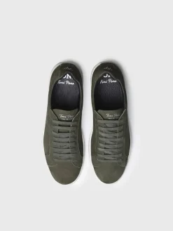 DALMAU - Men's nubuck leather trainer with laces