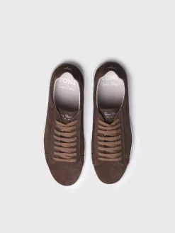 DALMAU - Men's nubuck leather trainer with laces