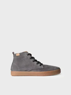 DALTON-SY - Men's Lace-up Ankle boot in Suede grey