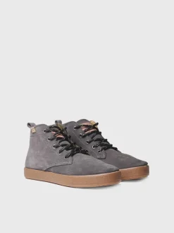 DALTON-SY - Men's Lace-up Ankle boot in Suede grey