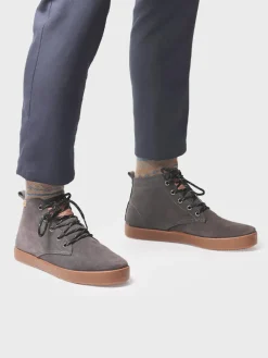 DALTON-SY - Men's Lace-up Ankle boot in Suede grey
