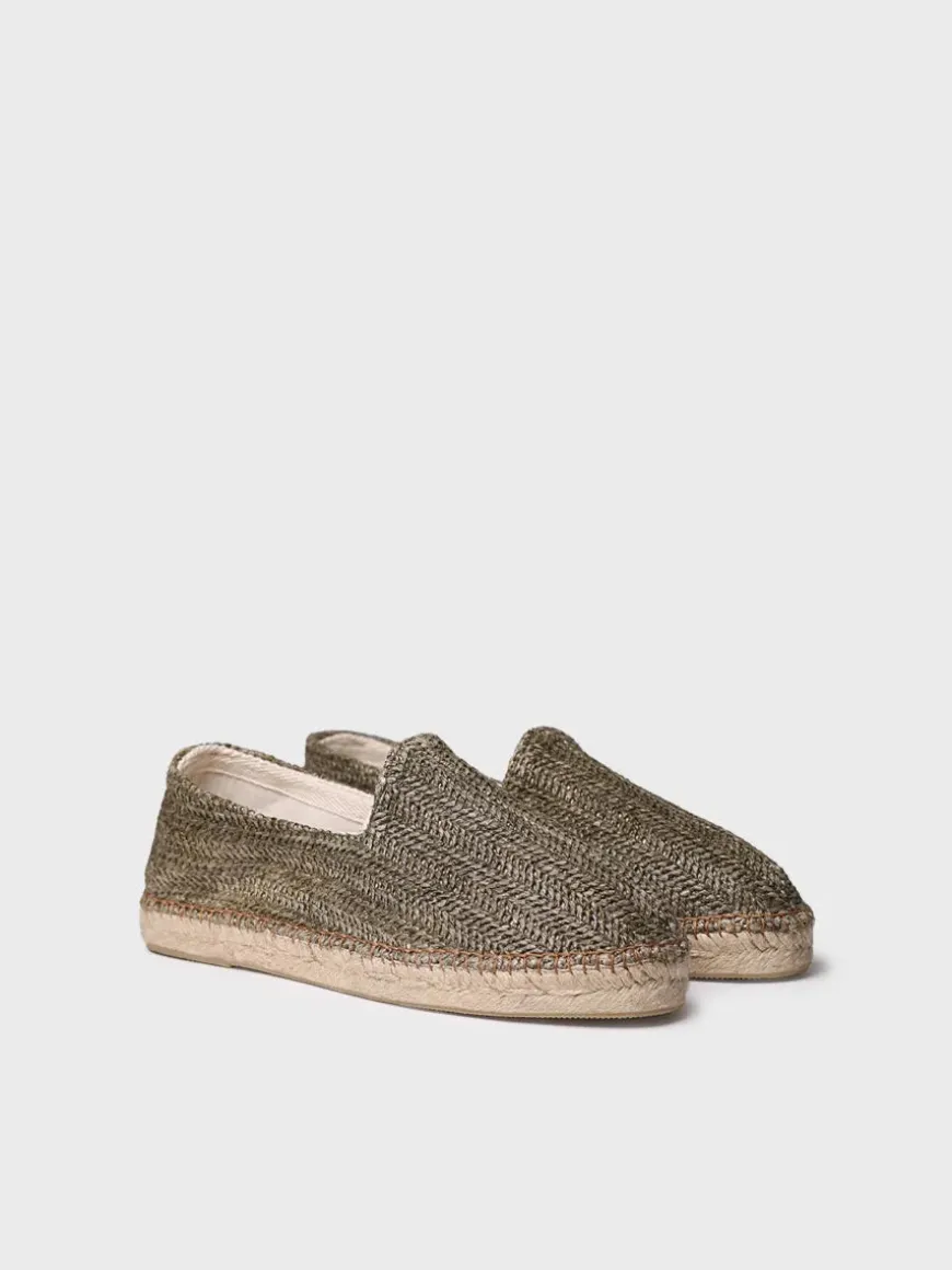 DAMASC - Closed men's espadrille in raffia with jute sole