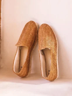 DAMASC - Closed men's espadrille in raffia with jute sole