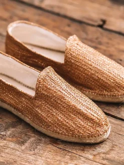 DAMASC - Closed men's espadrille in raffia with jute sole
