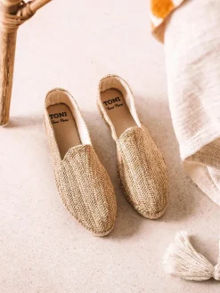 DAMASC - Closed men's espadrille in raffia with jute sole