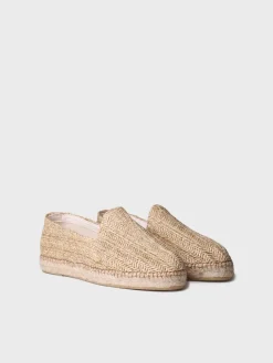 DAMASC - Closed men's espadrille in raffia with jute sole
