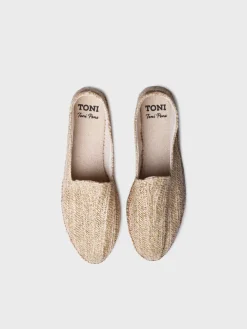 DAMASC - Closed men's espadrille in raffia with jute sole