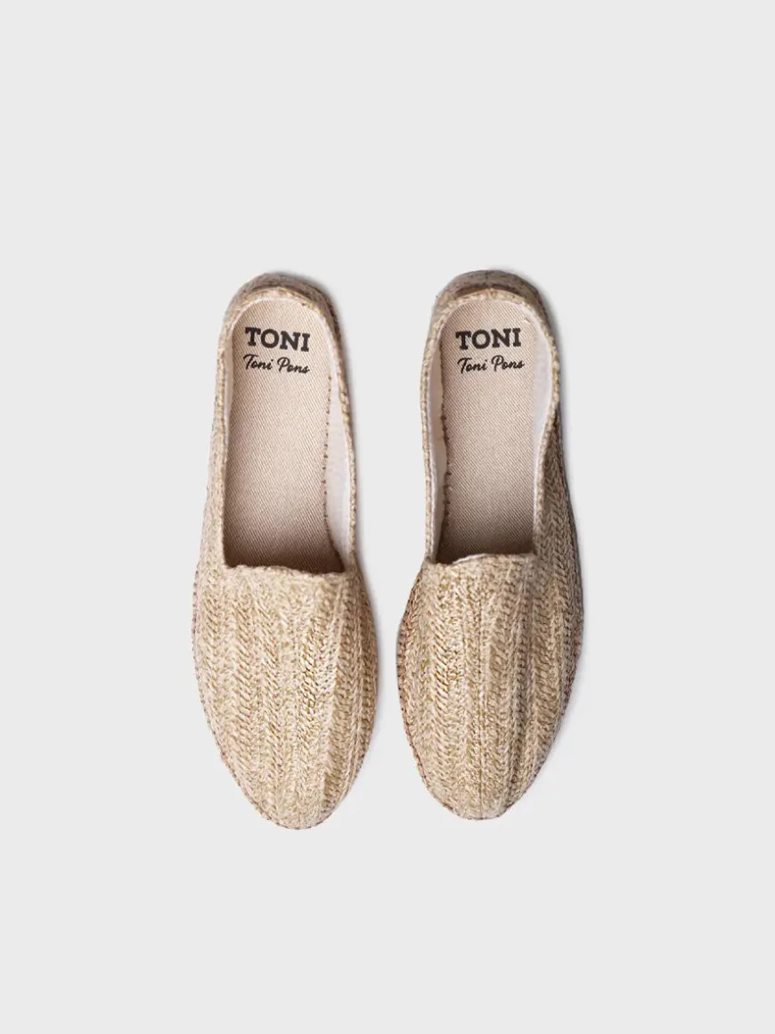 DAMASC - Closed men's espadrille in raffia with jute sole