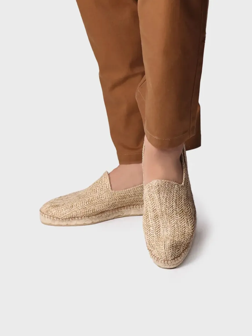 DAMASC - Closed men's espadrille in raffia with jute sole