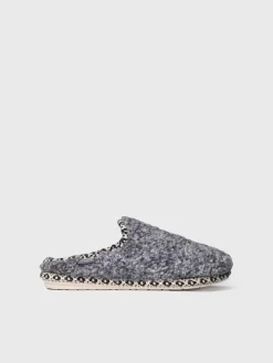 DARLA-SB - Women's slipper-style clog in Sheepskin beige