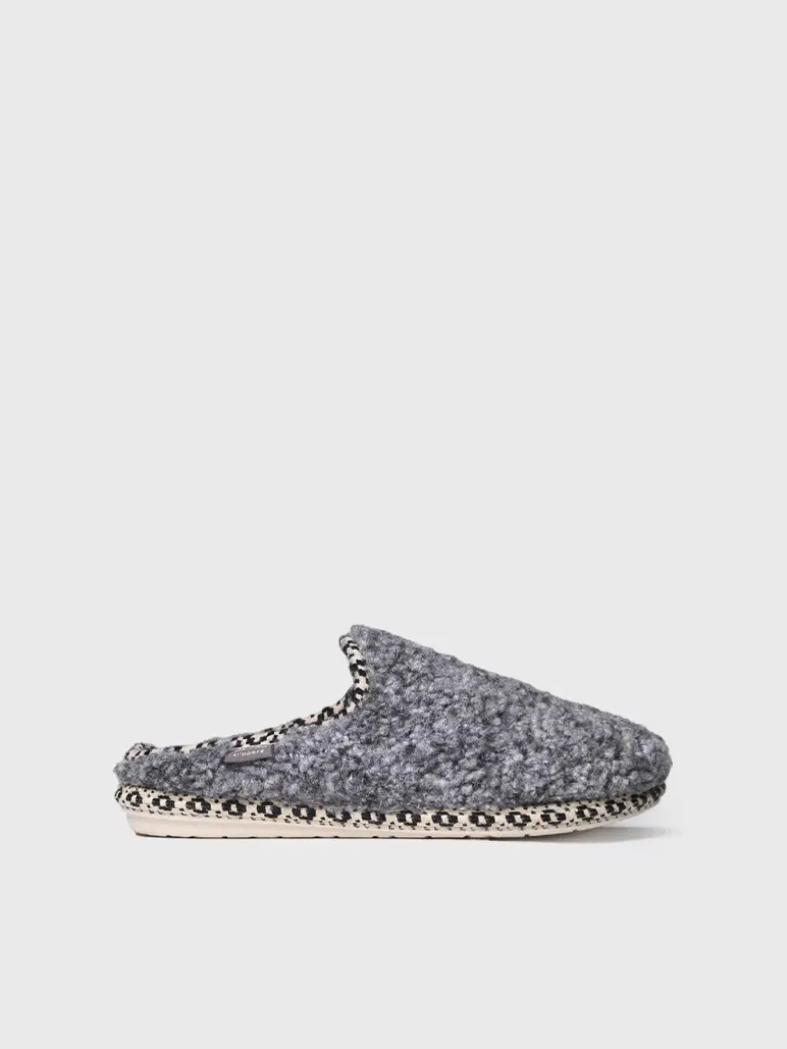 DARLA-SB - Women's slipper-style clog in Sheepskin beige