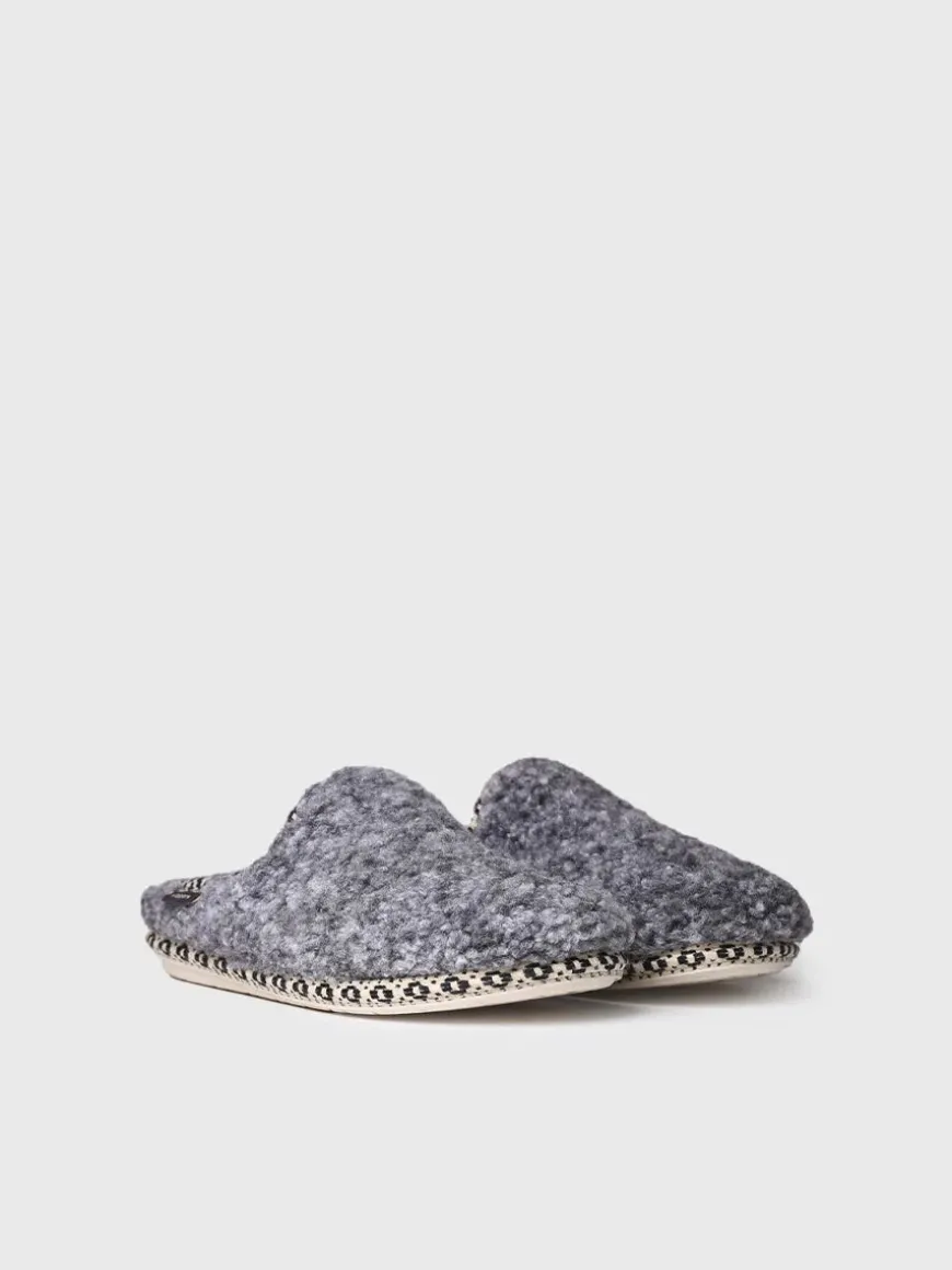 DARLA-SB - Women's slipper-style clog in Sheepskin beige
