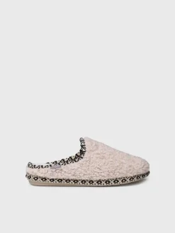 DARLA-SB - Women's slipper-style clog in Sheepskin beige