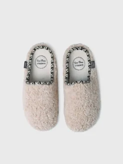 DARLA-SB - Women's slipper-style clog in Sheepskin beige