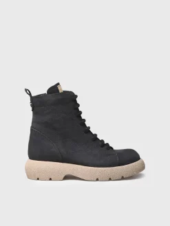 DASHA - Women's nubuck leather boot with laces
