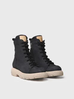 DASHA - Women's nubuck leather boot with laces