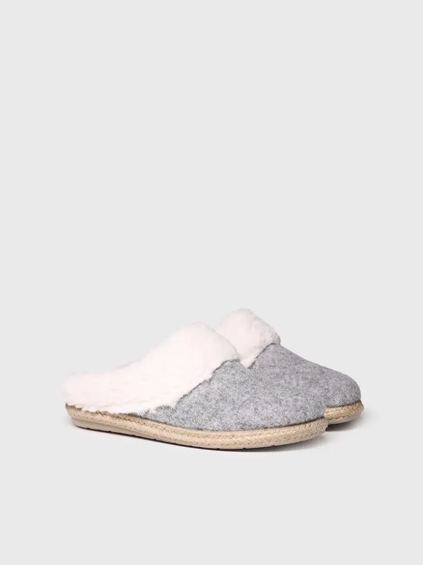 DELI-BF - Women's Slippers in felt and Sheepskin