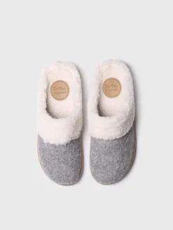 DELI-BF - Women's Slippers in felt and Sheepskin
