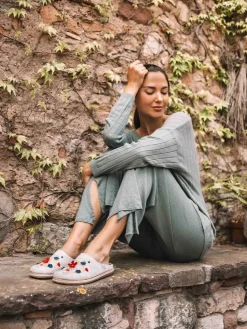 DELI-EF - felt slippers for women with flowers