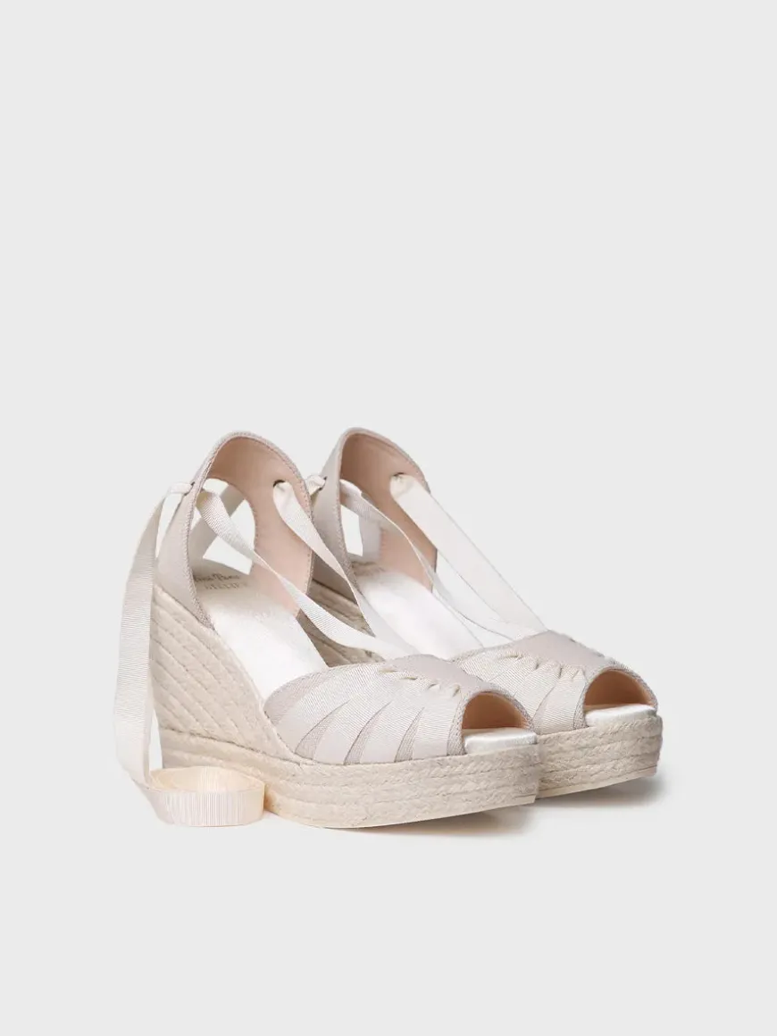 DELILAH - Bridal espadrilles in cotton fabric