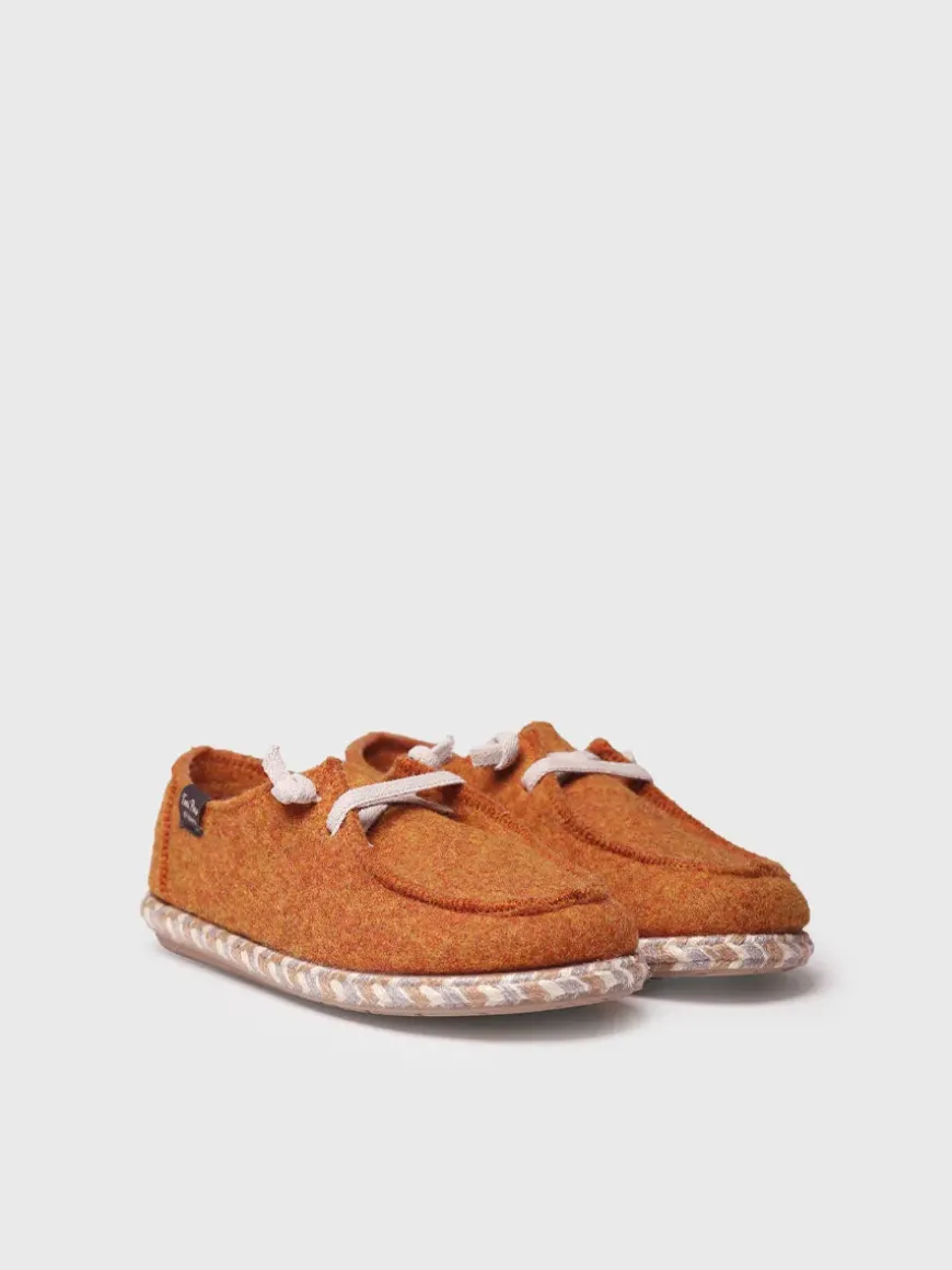 DEMI-FP - Women's slipper in felt with laces