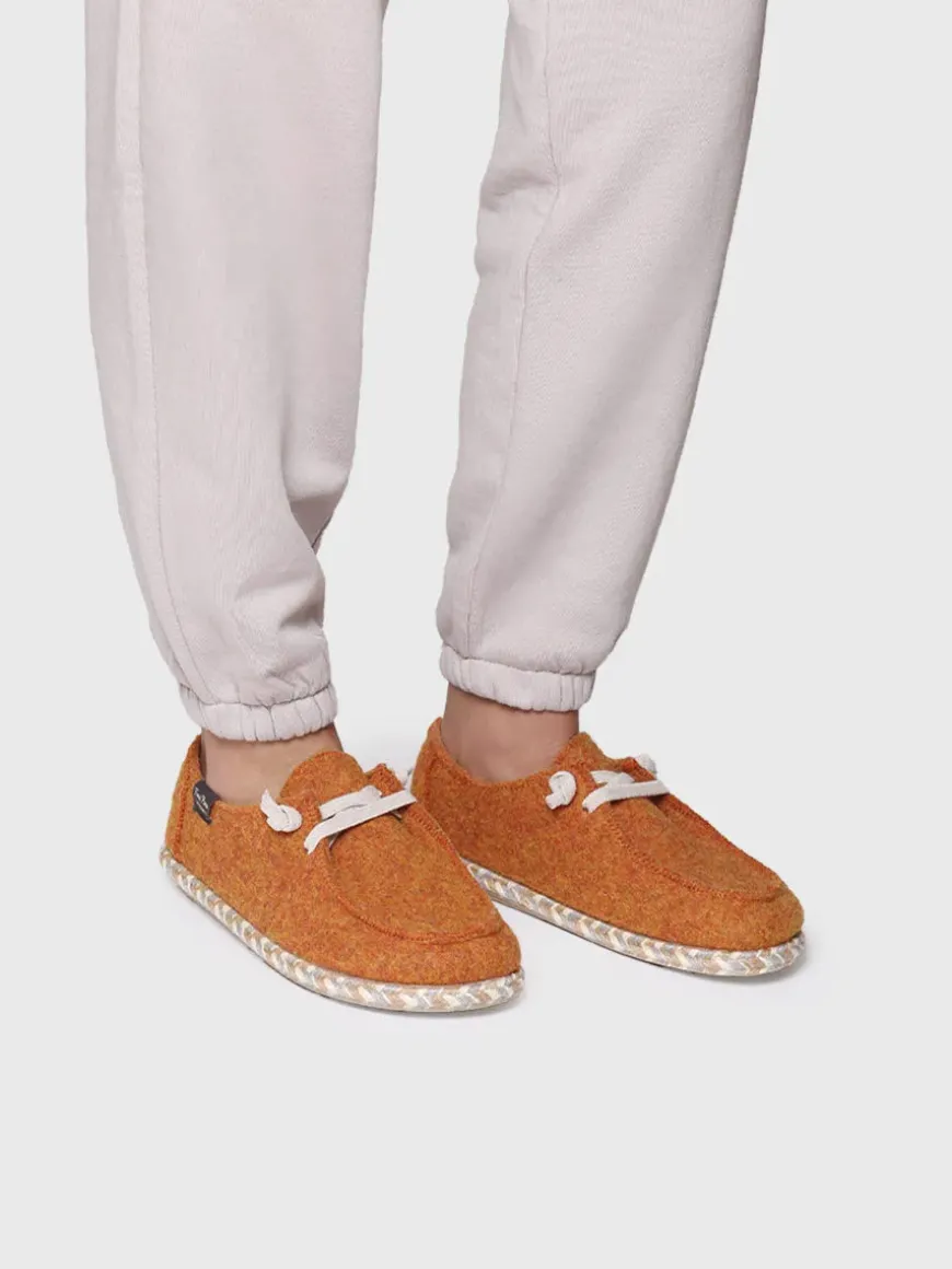 DEMI-FP - Women's slipper in felt with laces