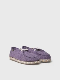 DEMI-FP - Women's slipper in felt with laces