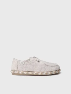 DEMI-FP - Women's slipper in felt with laces