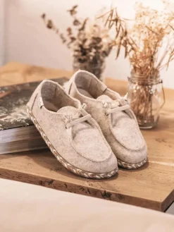 DEMI-FP - Women's slipper in felt with laces