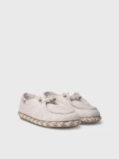 DEMI-FP - Women's slipper in felt with laces