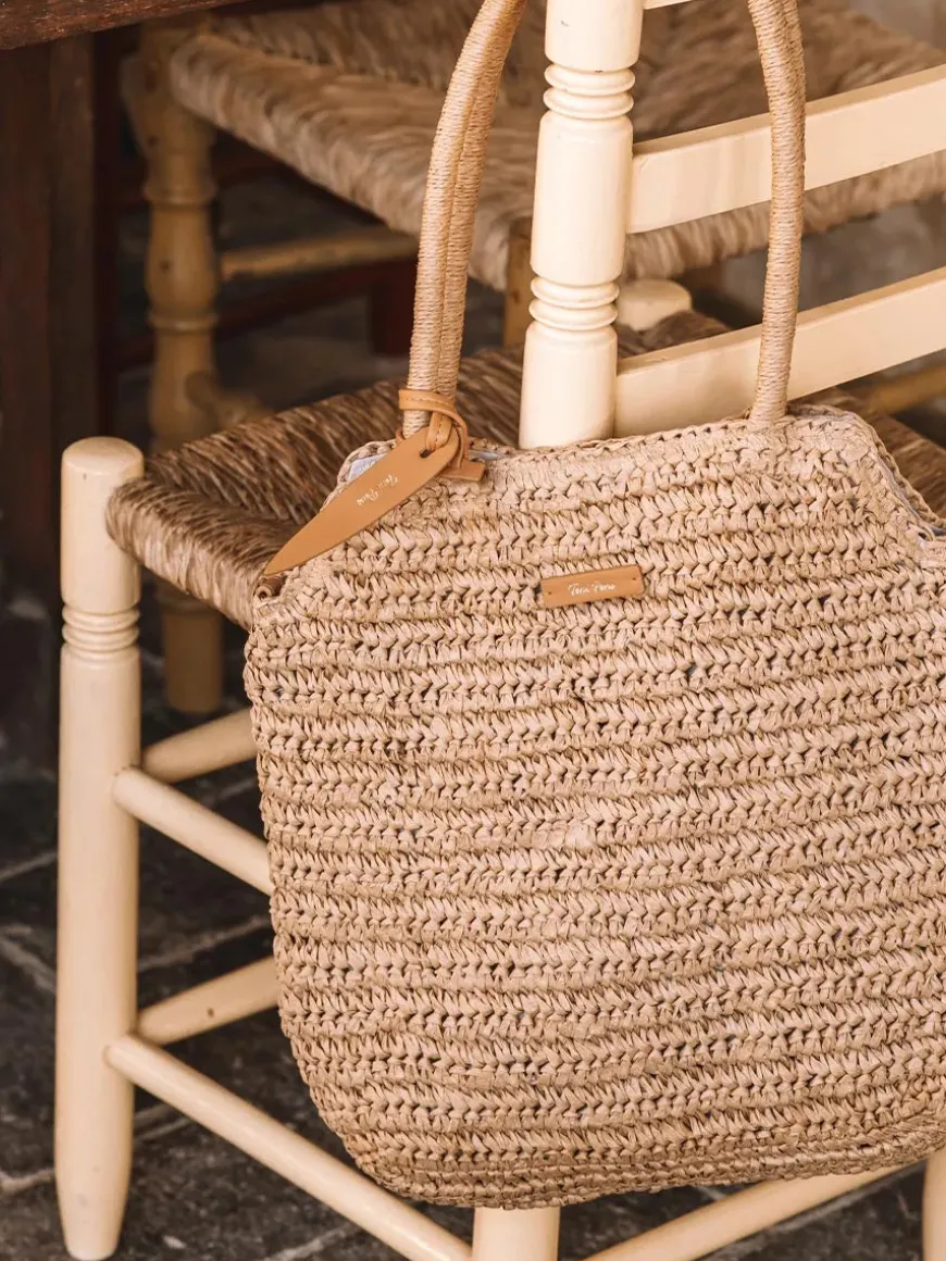 DOROTHY - Paper raffia bag with removable strap