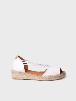 EBRE-P - Women's leather sandal with elastics