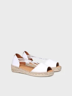 EBRE-P - Women's leather sandal with elastics