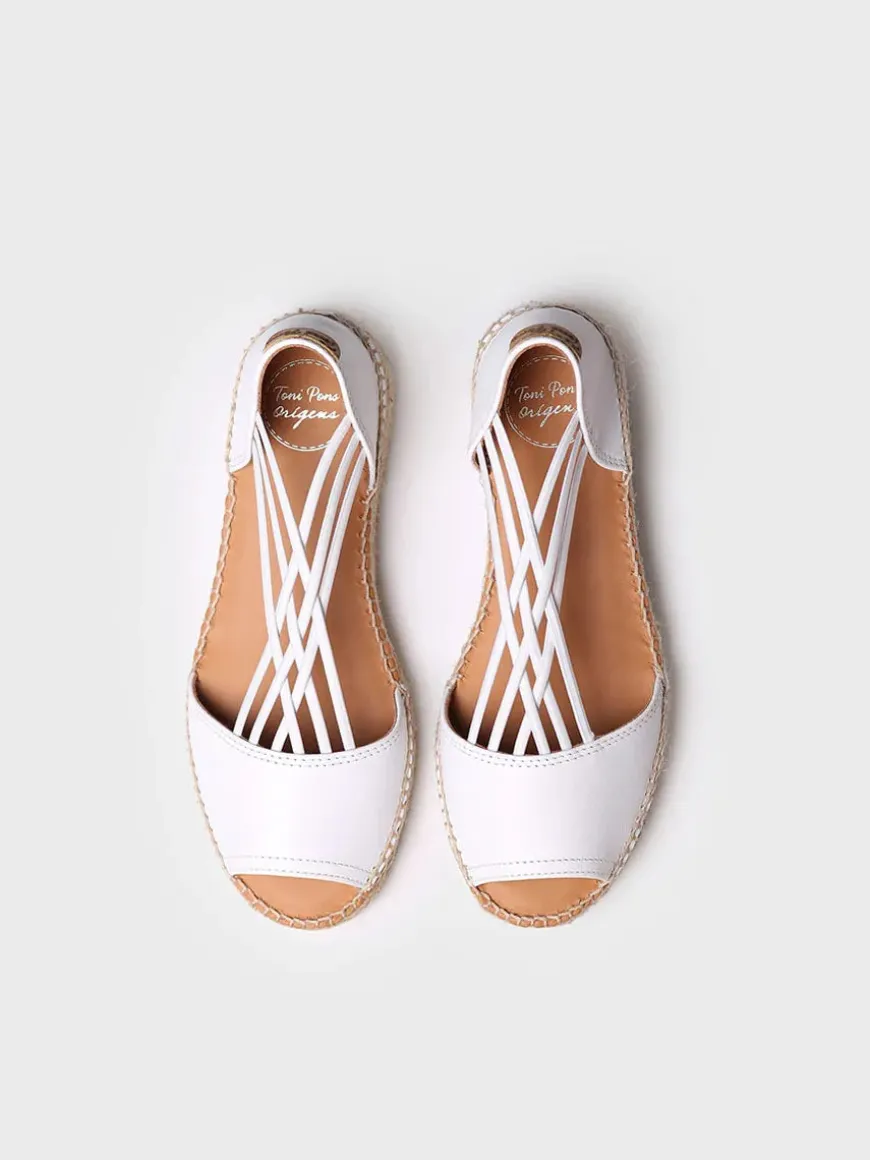 EBRE-P - Women's leather sandal with elastics