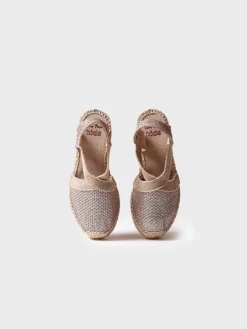 EDITA-S - Golden espadrilles for girls with elastics