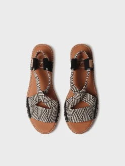 ELIANA - Women's open espadrille with multicolour elastics