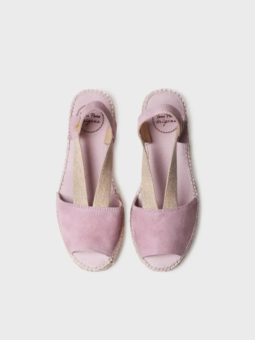 ELLA - Women's flat suede espadrilles