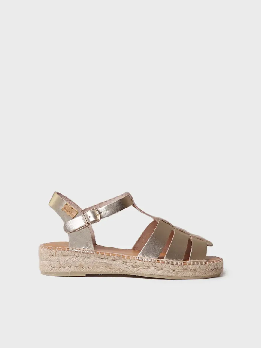 EMMA - Women's flat fisherman sandals in leather