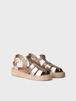 EMMA - Women's flat fisherman sandals in leather