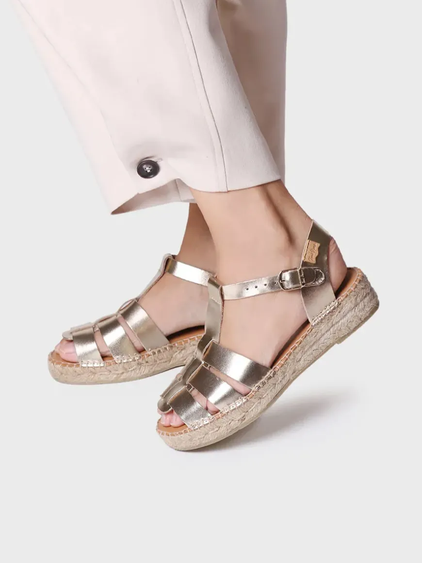 EMMA - Women's flat fisherman sandals in leather