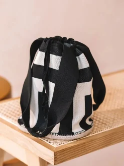 EMPORDANETA - Striped handbag for women - EMPORDANETA