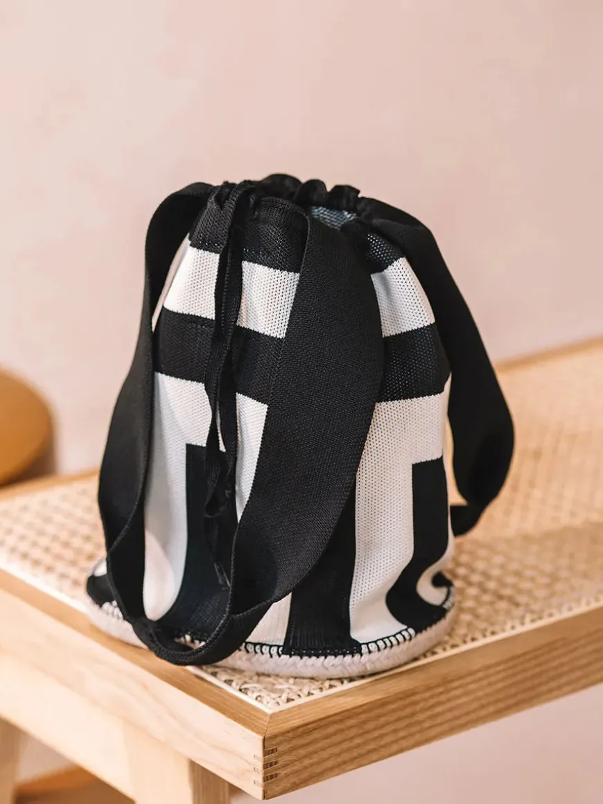 EMPORDANETA - Striped handbag for women - EMPORDANETA