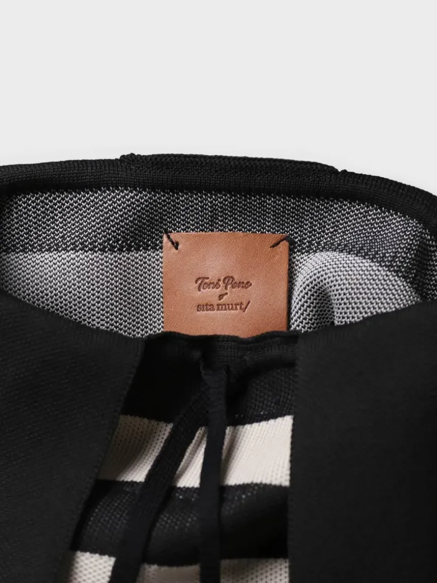 EMPORDANETA - Striped handbag for women - EMPORDANETA