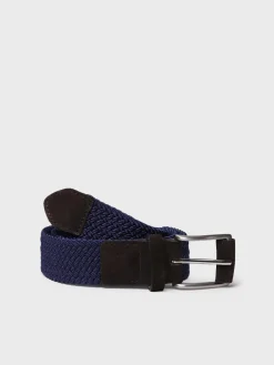 ERIC - Men's leather and fabric belt